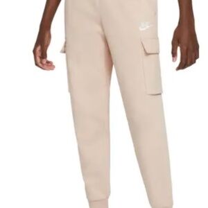 Nike Boys Cargo Joggers in Sand Drift. Size XL (18–20). Could fit petite woman